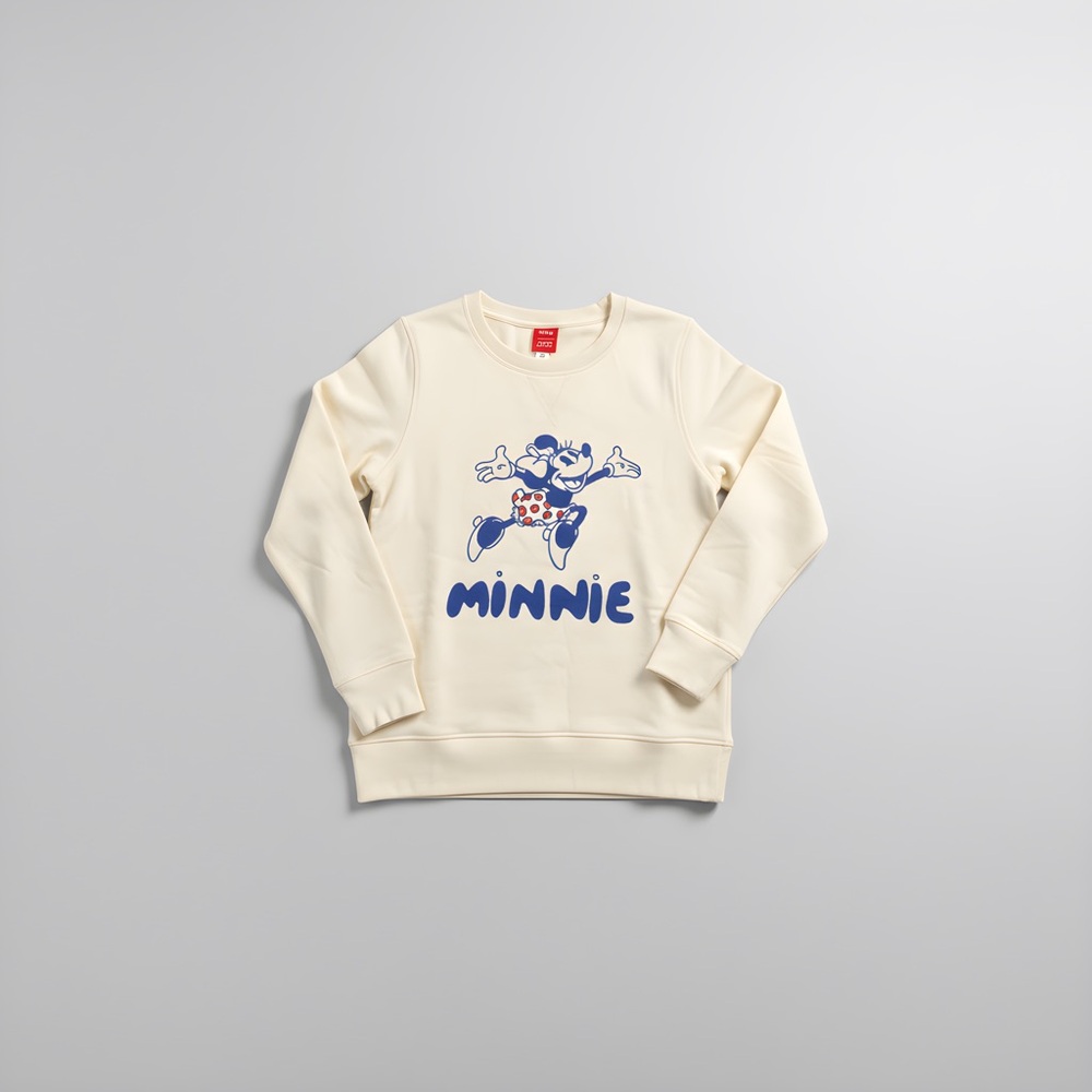 NEW Disney Minnie Mouse Cream Sweatshirt Pullover Crewneck Graphic Print XS